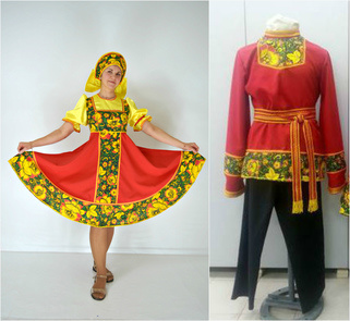 Танцевальный женский костюм (Т-3) и мужская рубашка (Т-29)